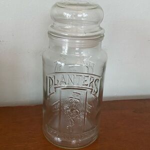 Planters Mr. Peanut 75th Anniversary Vintage peanut cannister jar with lid 1981